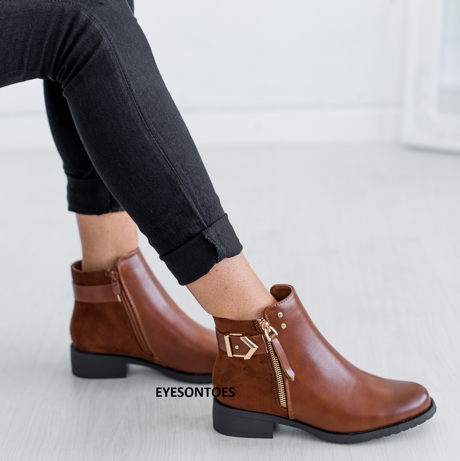 comfortable flat ankle booties